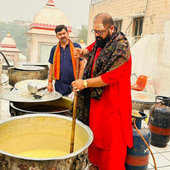 Hanuman Jayanti Dhwaja Seva – ₹1,100 | Dhwaja, Chana Gud, Laddoo & Paan Bida Bhog