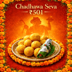 Hanuman Jayanti Chadhawa Seva – ₹501 | Desi Ghee Laddoo & Paan Bida Bhog
